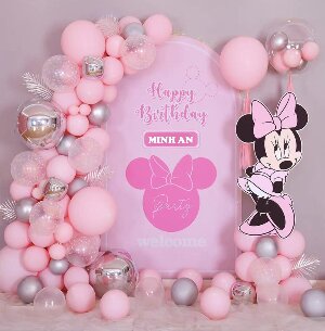 Set Sinh Nhật Chủ Đề Mickey Hồng PB15