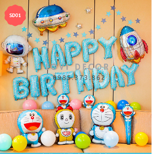 Set Bóng Sinh Nhật Doraemon SD01